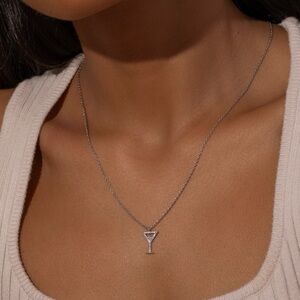 NEW Uncommon James Silver Martini Pendant Necklace
